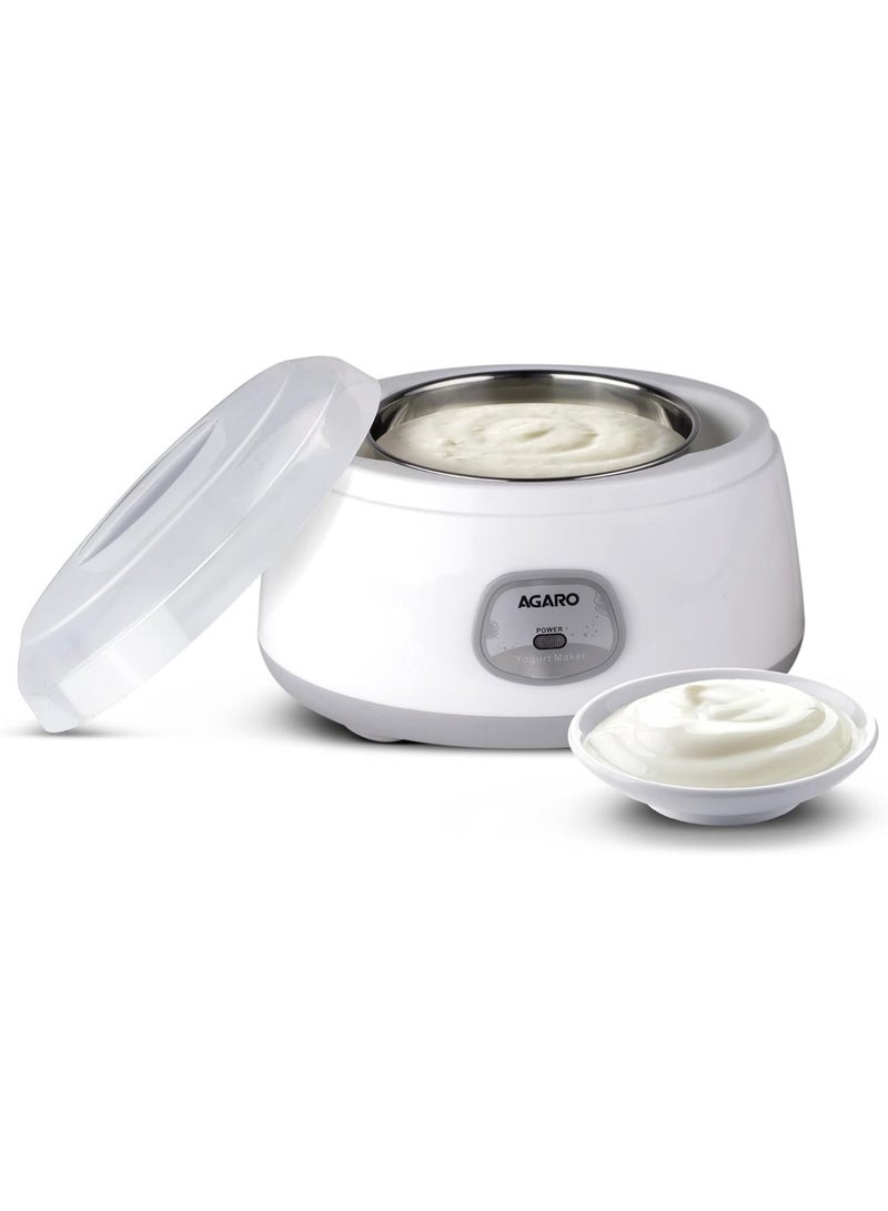 AGARO Classic Portable Yogurt Maker, 1.2L Capacity, Electric, Automatic, Medium (33603) - Image 1